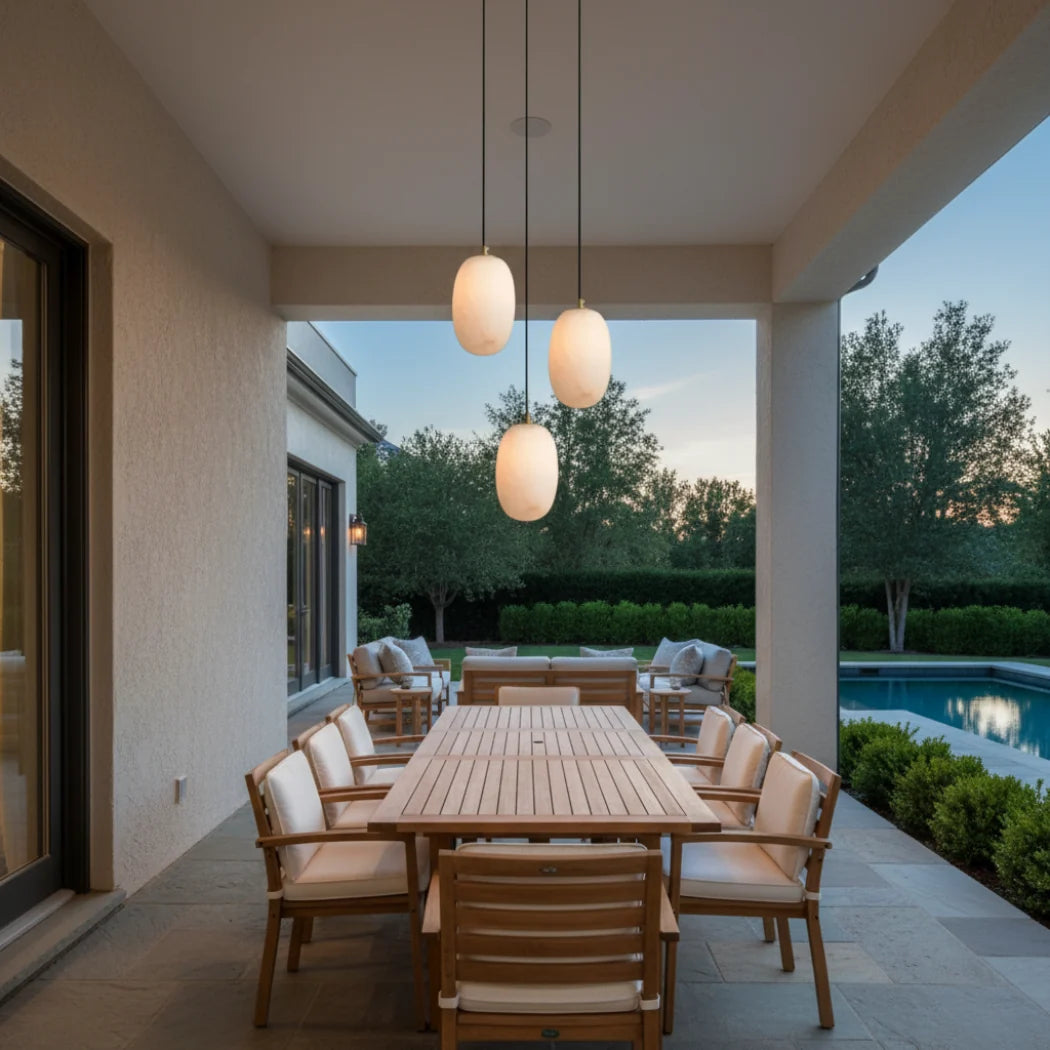 Max Alabaster Pendant Lamp, Kitchen Island Mini Lamp
