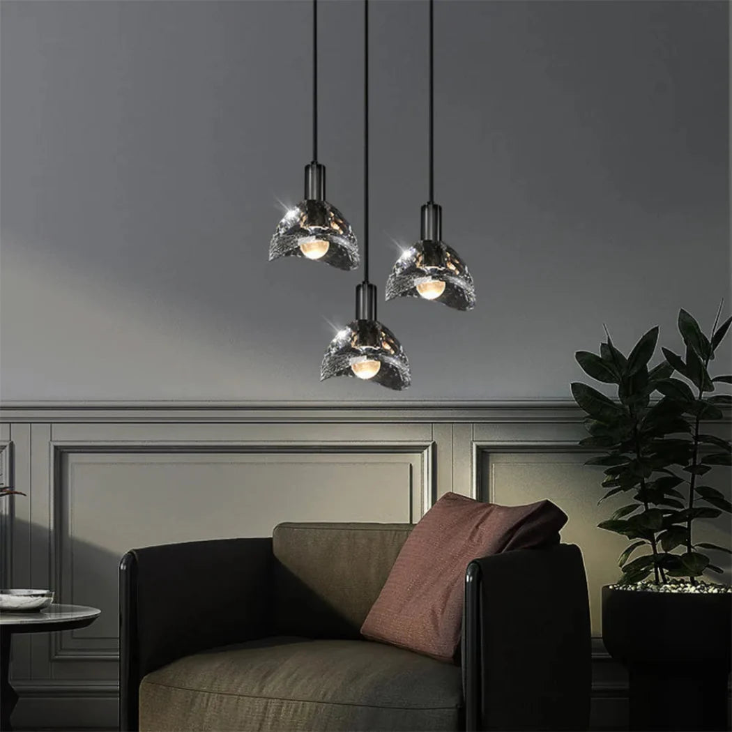 Raquel Dining Room Crystal Pendant Light Black
