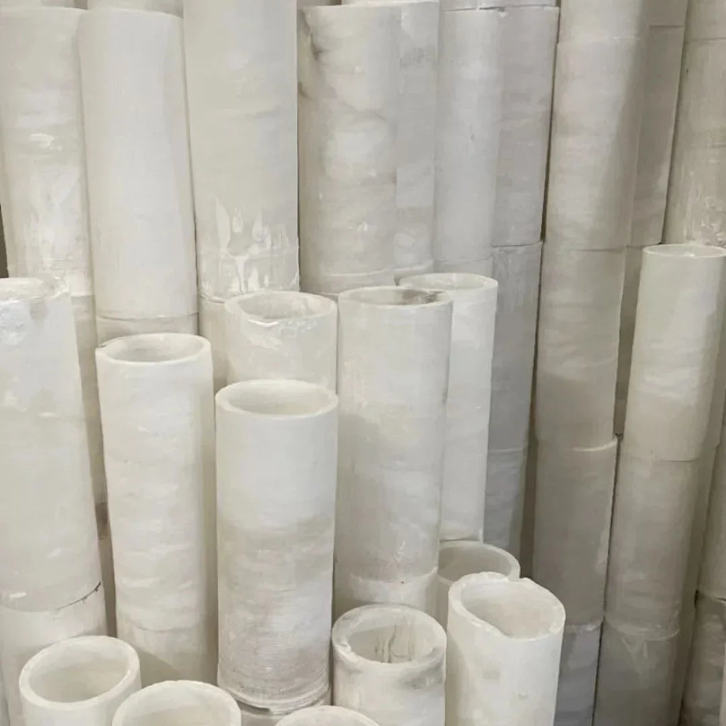 Alabaster Cylindrical Sconce