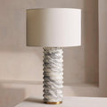 Casper Table Lamp, Arabescato Corchia