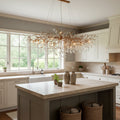 Brass Gold Branch Chandelier Light For Dining Room