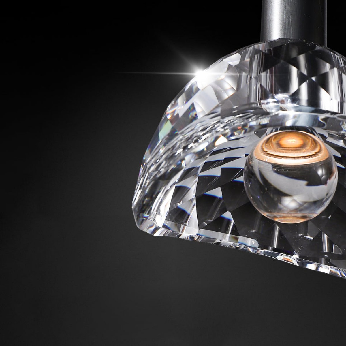 Raquel Dining Room Crystal Pendant Light Black