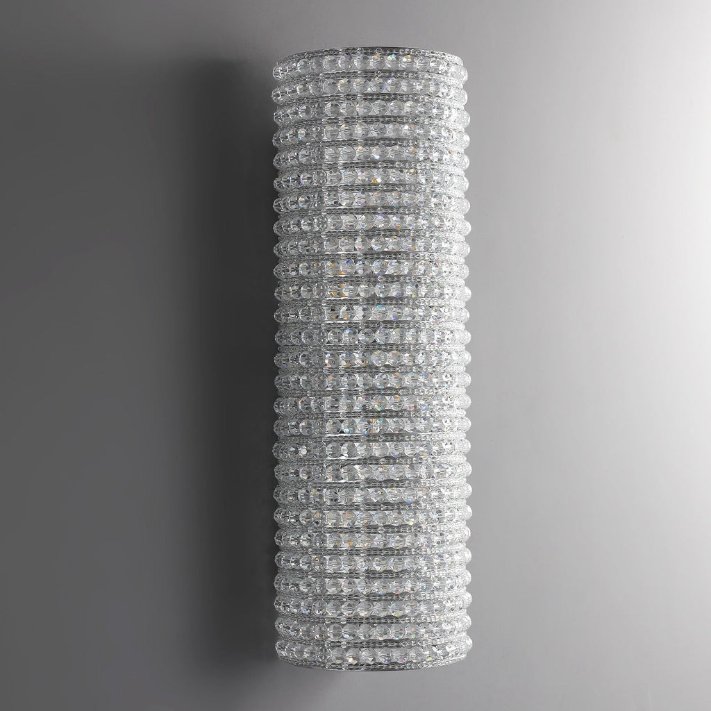 Halo Clear Crystal Beads Wall Sconce 21"H