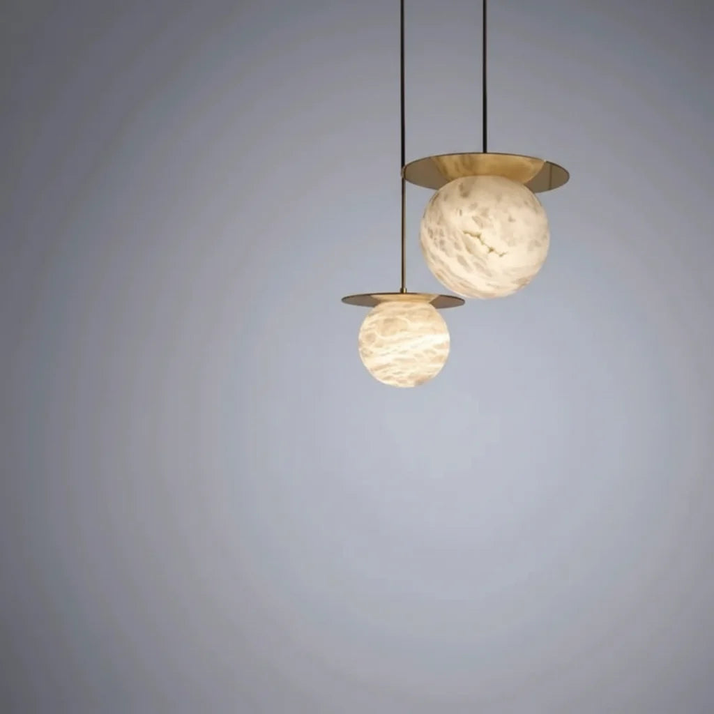 Ronnie Alabaster Pendant Lamp, Glamorous Marble Pendant