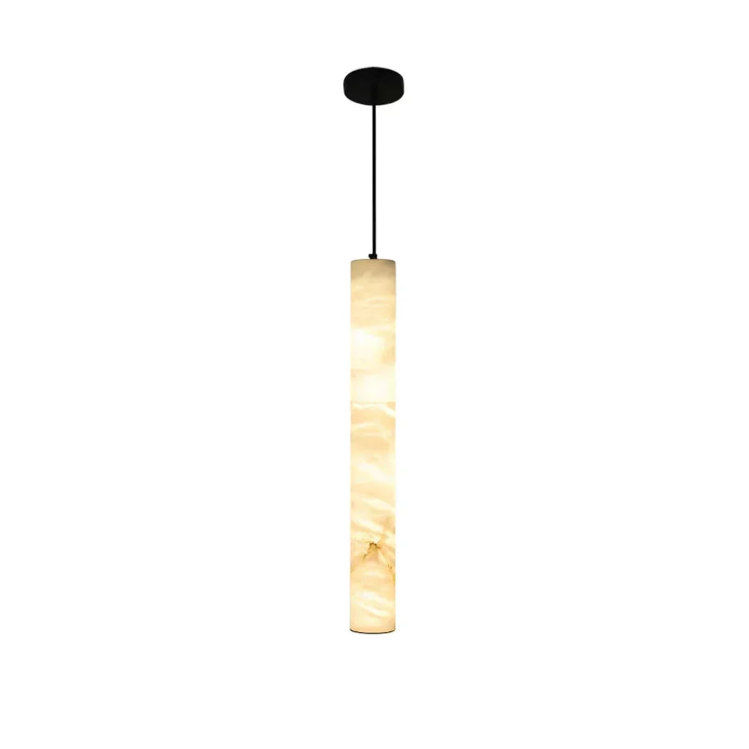 Alabaster Cylindrical Pendant Light