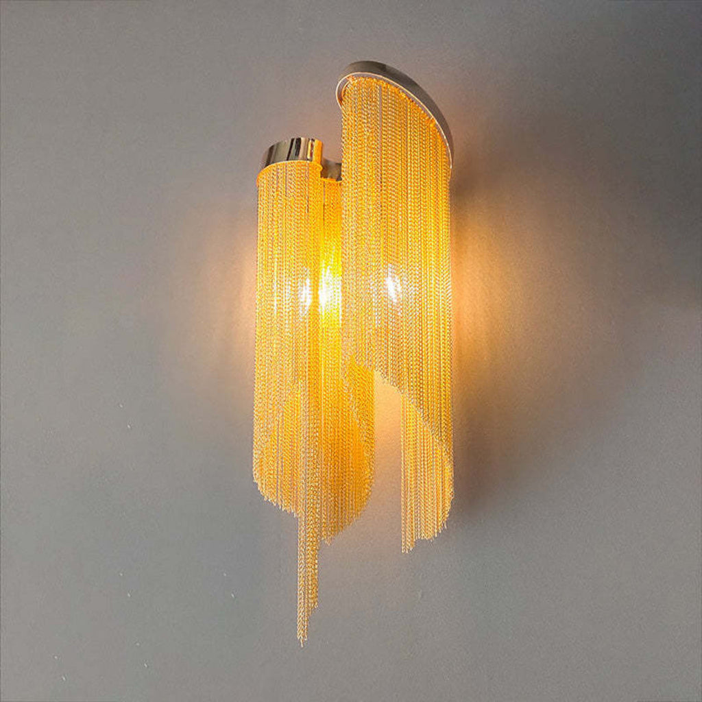 Aluminum Fiona Chain Tassel Wall Sconce