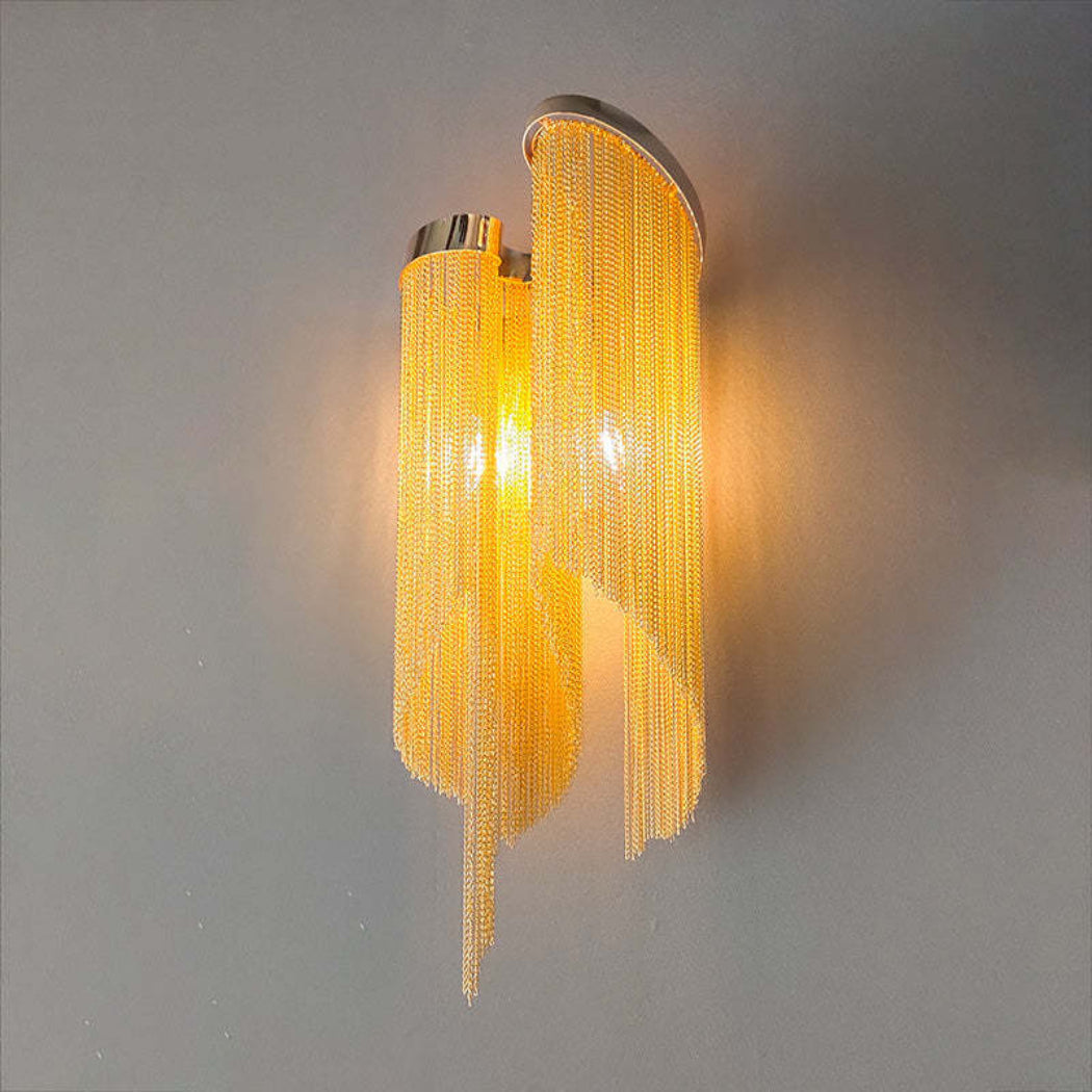 Aluminum Fiona Chain Tassel Wall Sconce