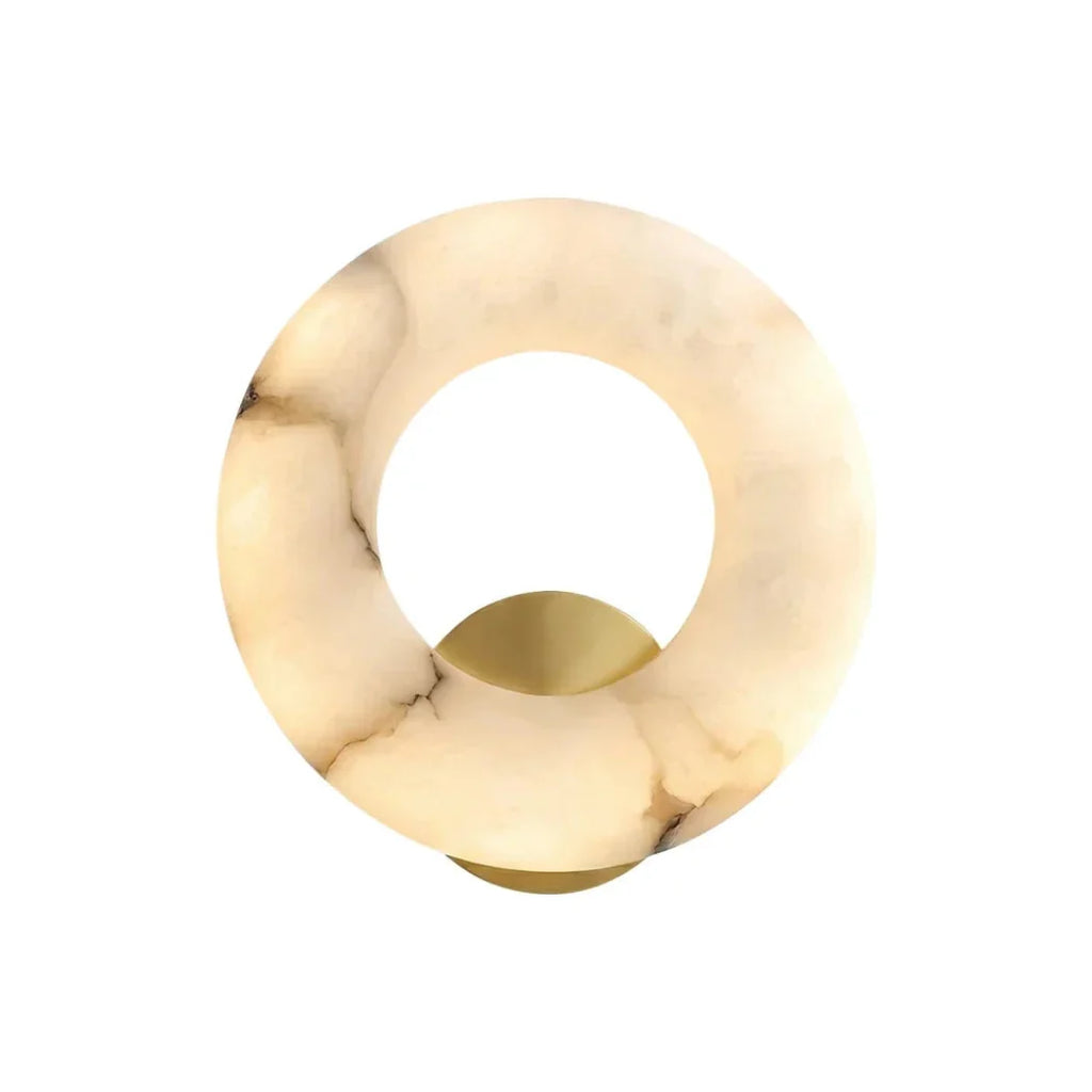 Alabaster Donut Ring Wall Sconce