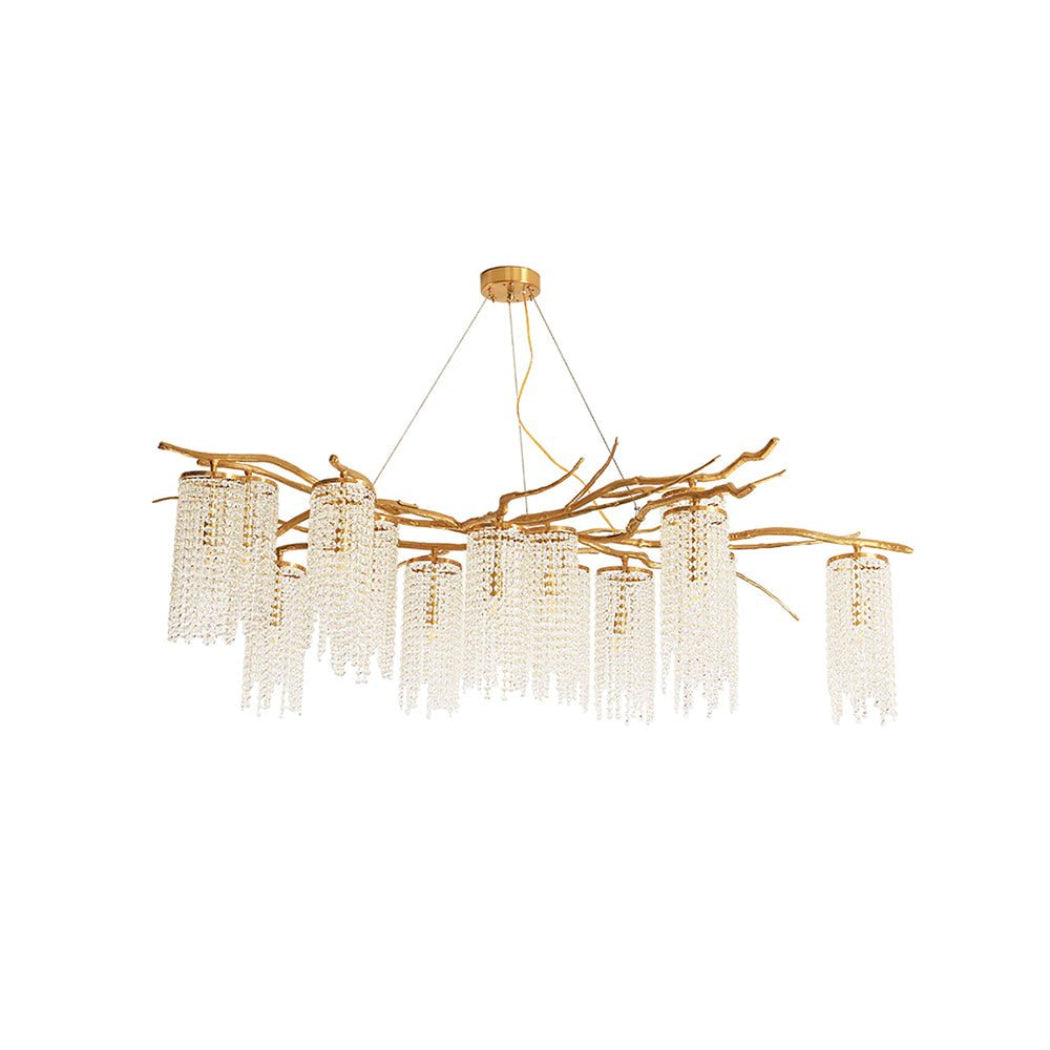 Forest Dawn Brass Branch Chandelier