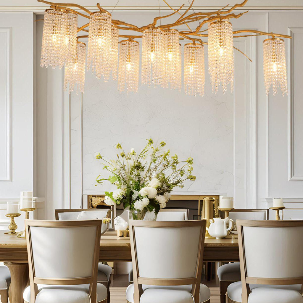 Forest Dawn Brass Branch Chandelier