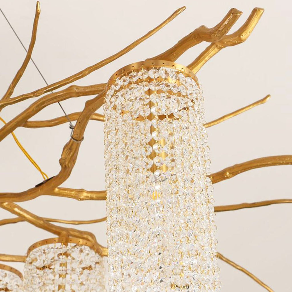 Forest Dawn Brass Branch Chandelier