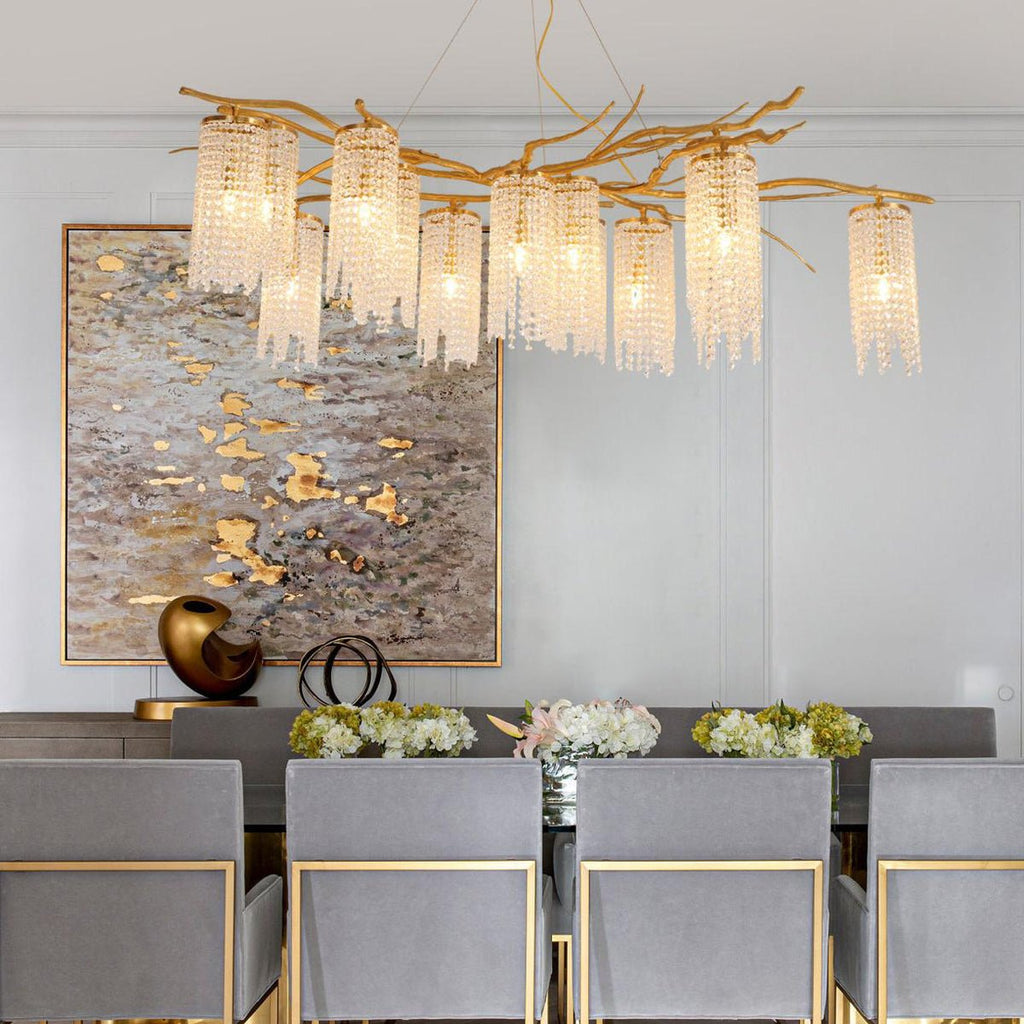 Forest Dawn Brass Branch Chandelier