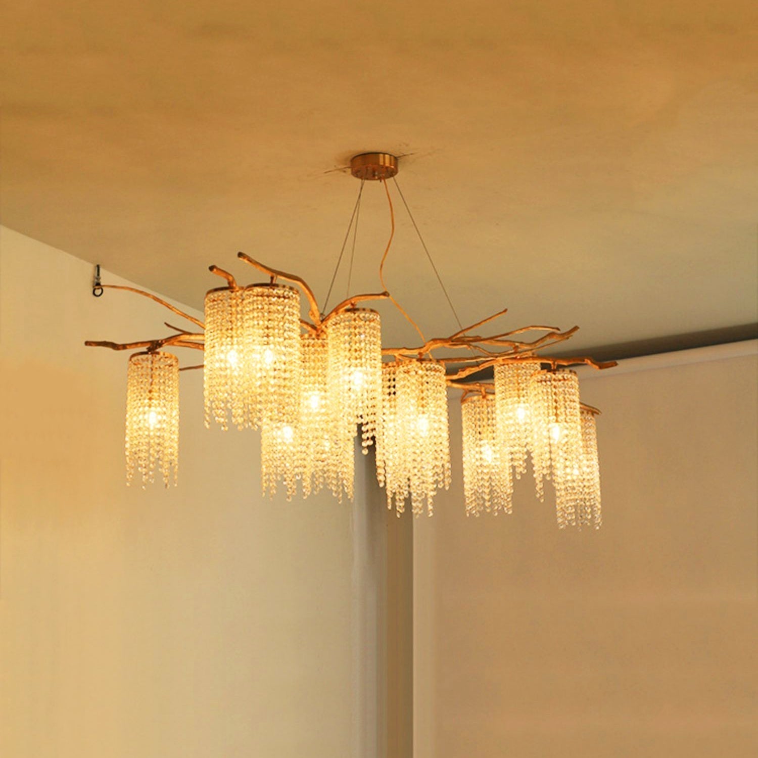 Forest Dawn Brass Branch Chandelier