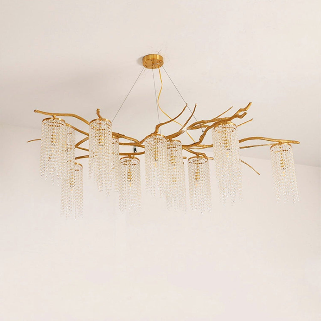 Forest Dawn Brass Branch Chandelier