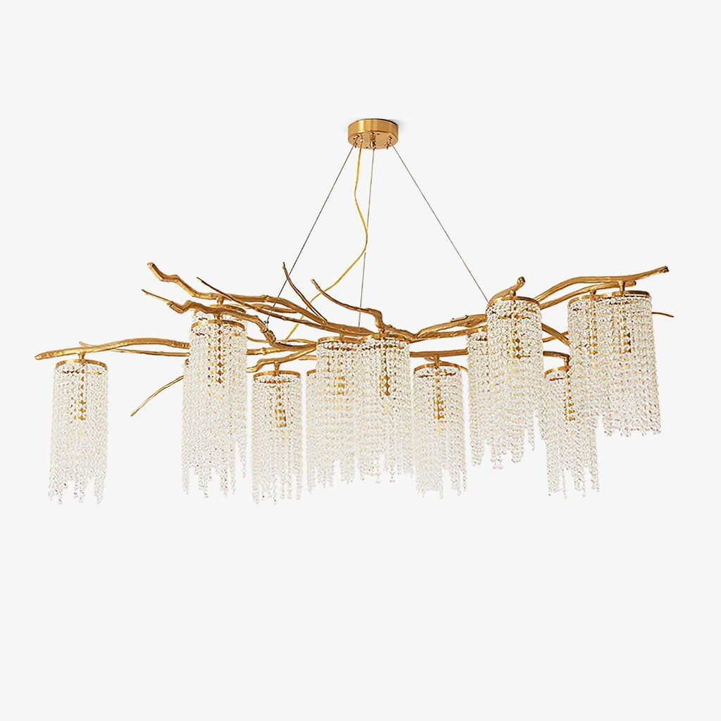 Forest Dawn Brass Branch Chandelier