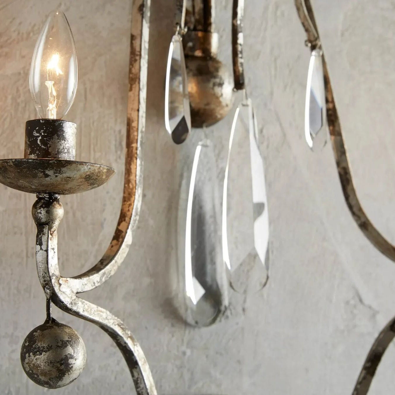 Kalie Crystal 2 Lights Wall Sconce