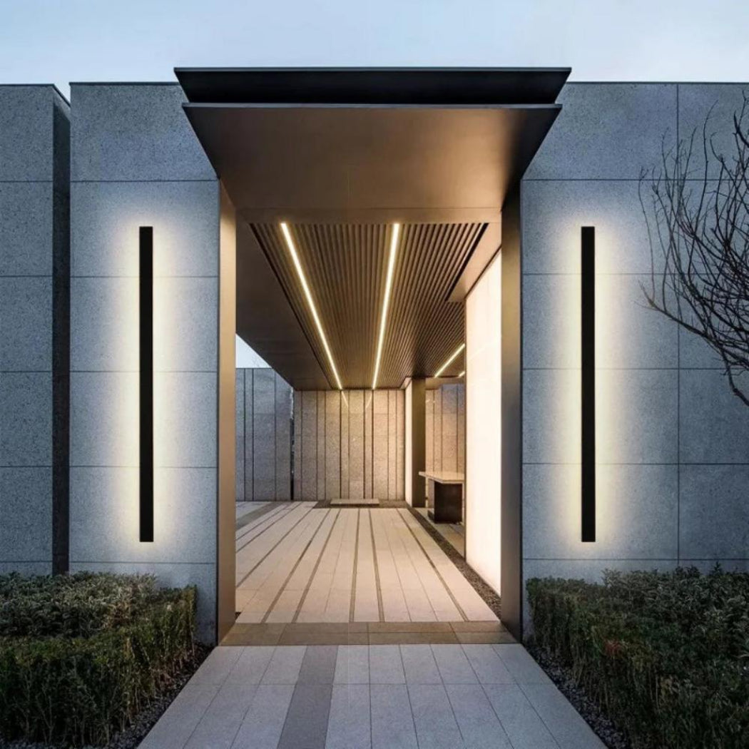 Minimalist Long Bar Outdoor Wall Sconce Lights