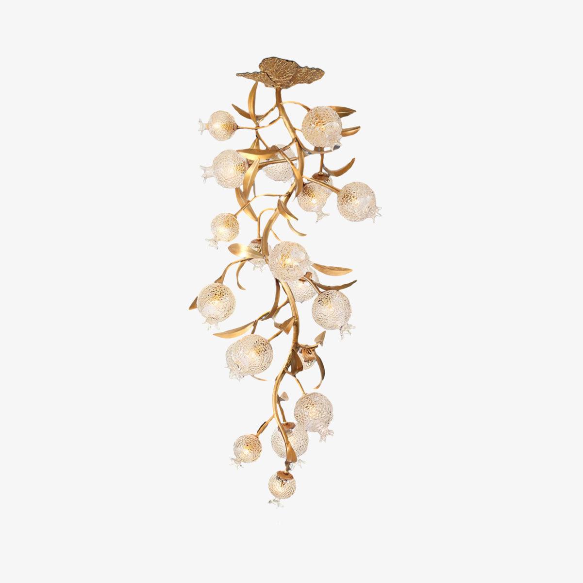 Pomegranate Brass Branch Chandelier