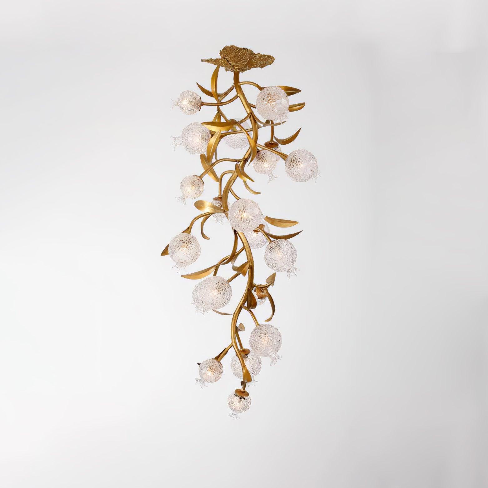Pomegranate Brass Branch Chandelier