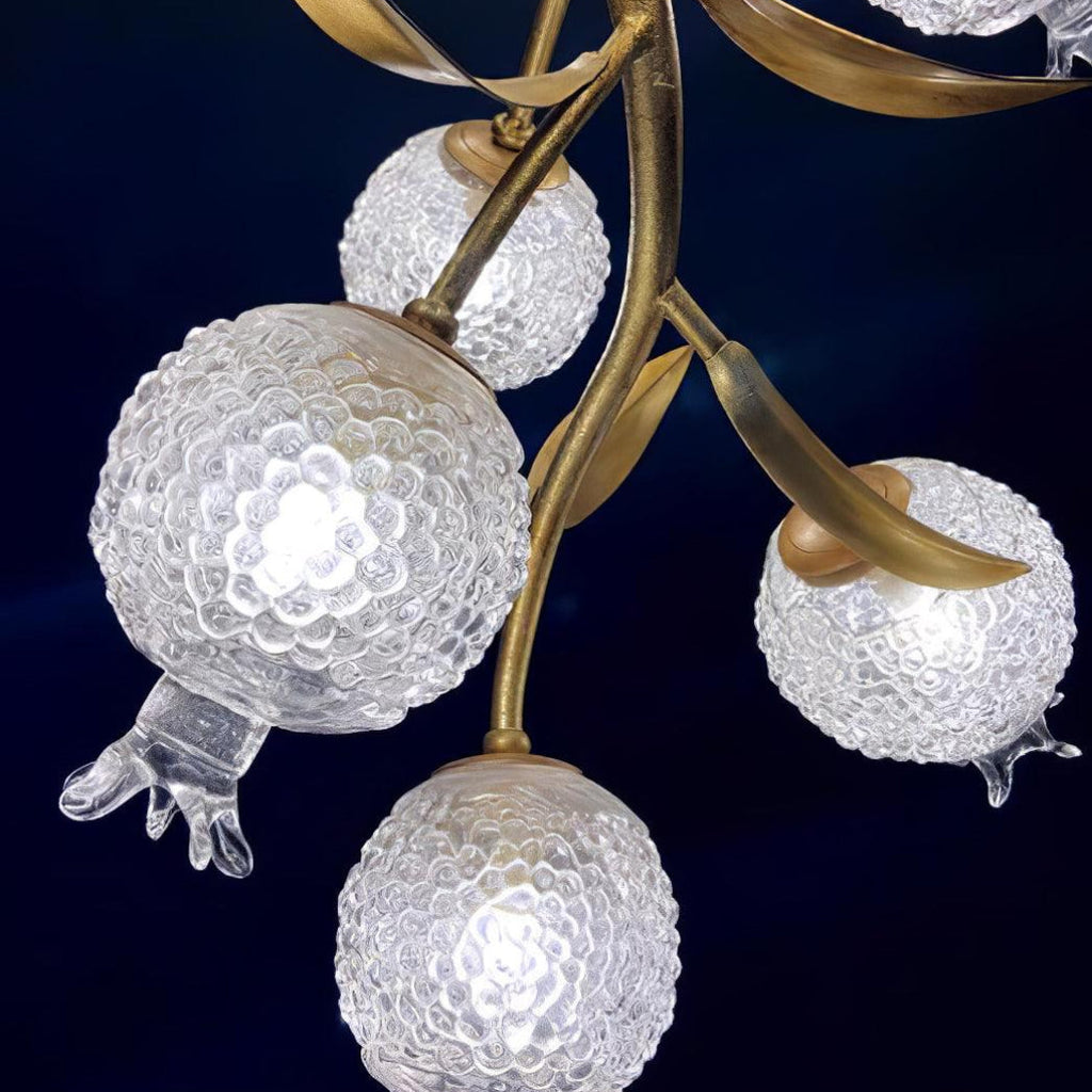 Pomegranate Brass Branch Chandelier