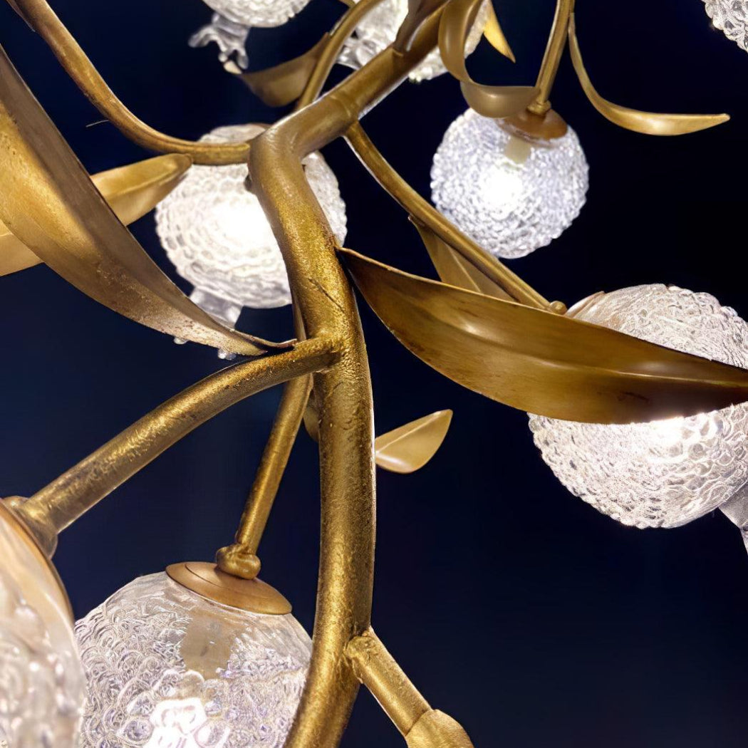 Pomegranate Brass Branch Chandelier