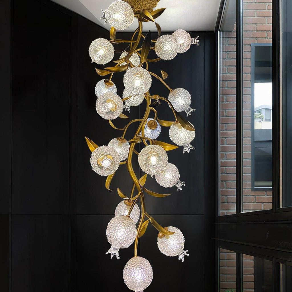 Pomegranate Brass Branch Chandelier