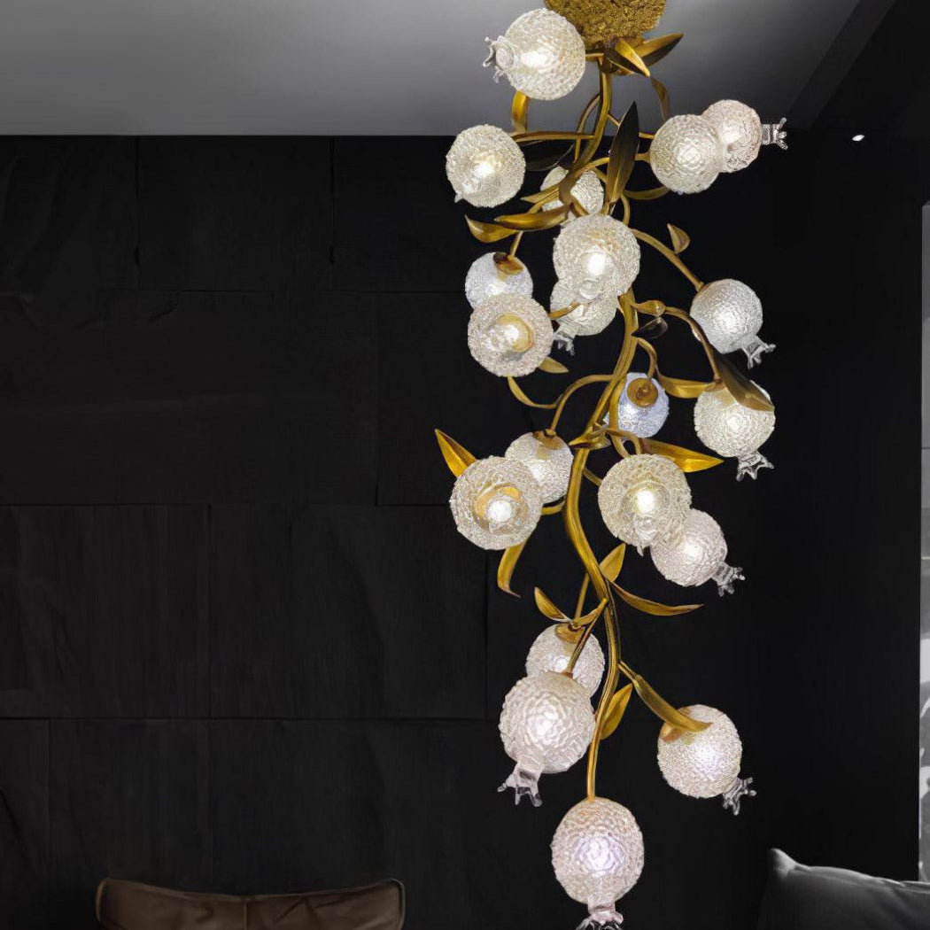 Pomegranate Brass Branch Chandelier