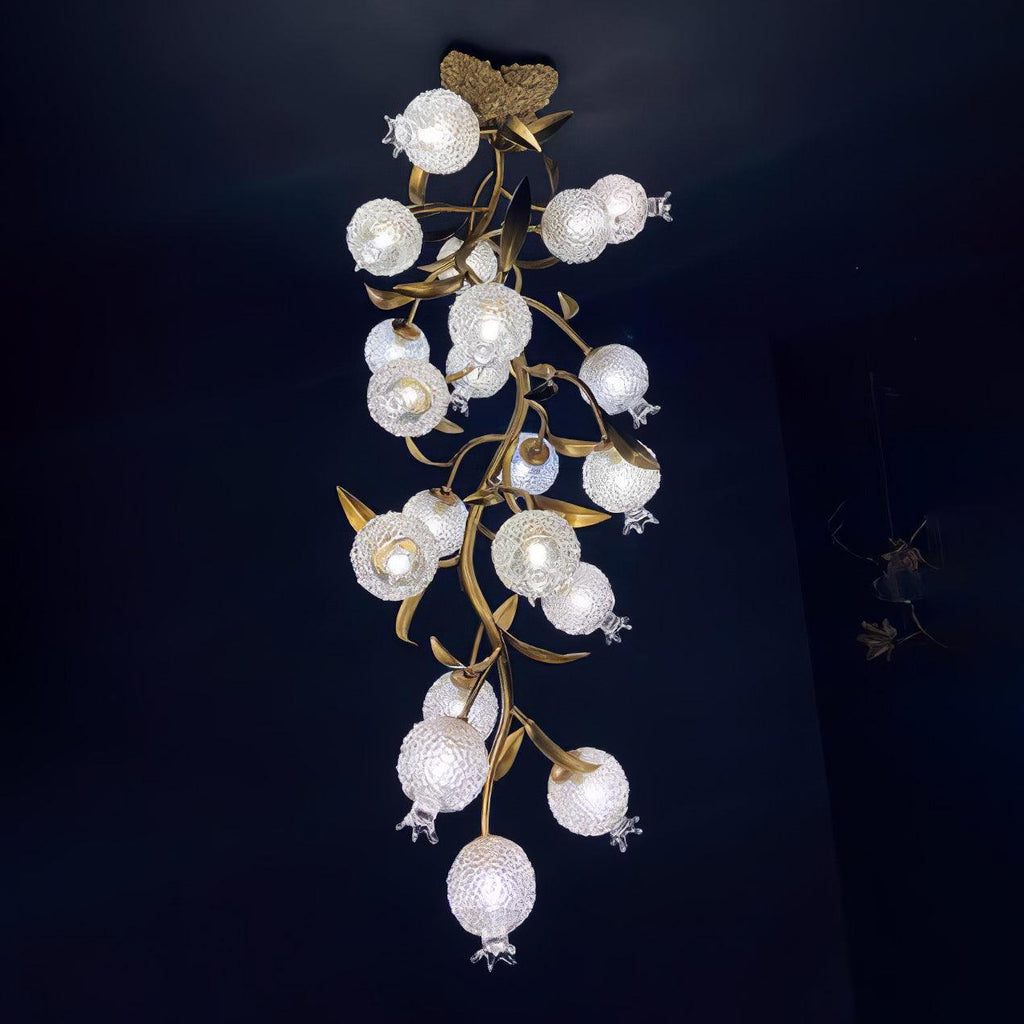 Pomegranate Brass Branch Chandelier