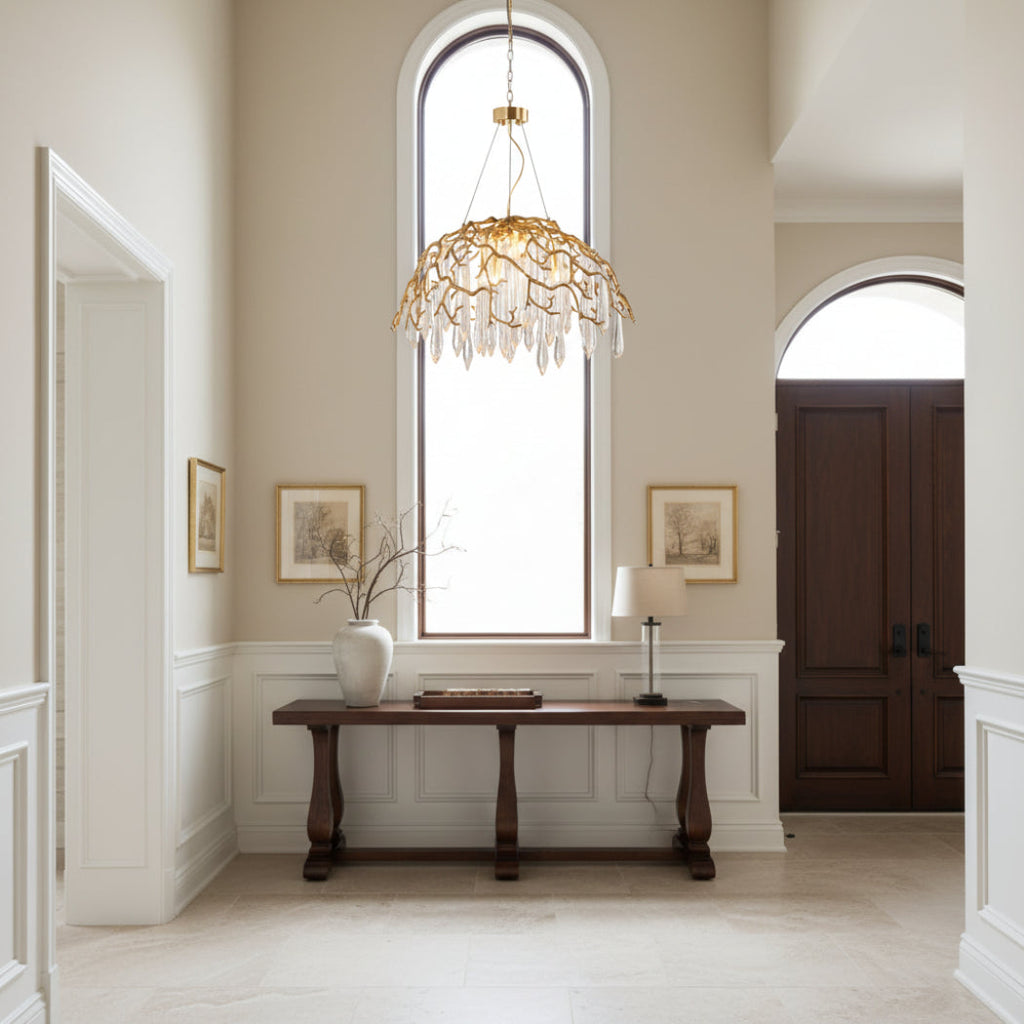 Aqua Dome Glass Branch Chandelier