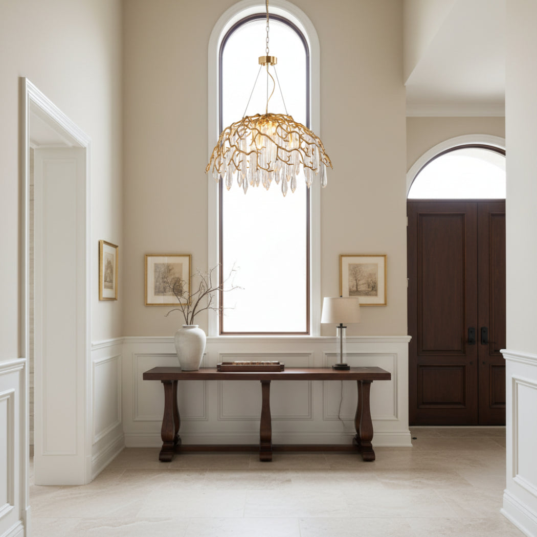 Aqua Dome Glass Branch Chandelier