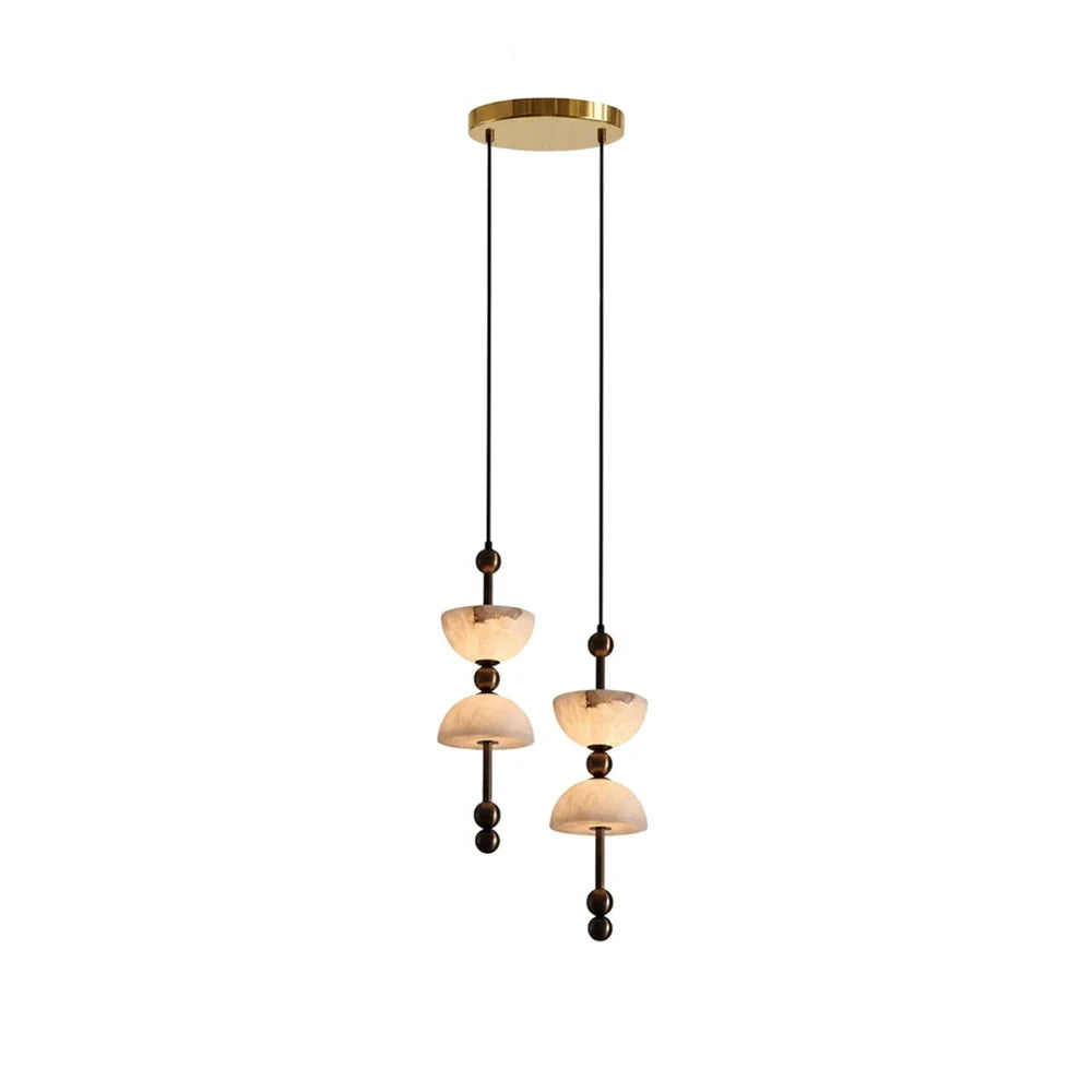 Hourglass Duo Alabaster Pendant Lamp