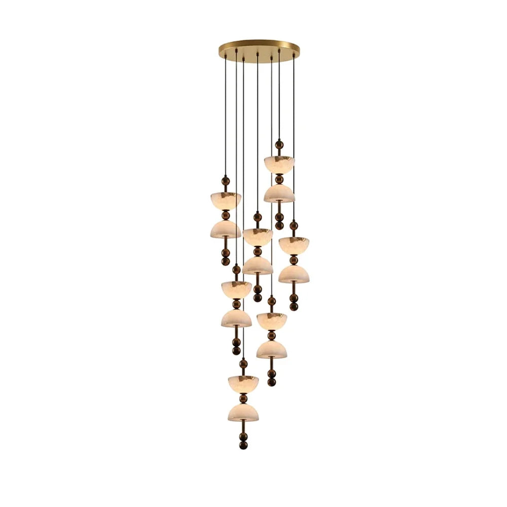 Hourglass Duo Alabaster Pendant Lamp