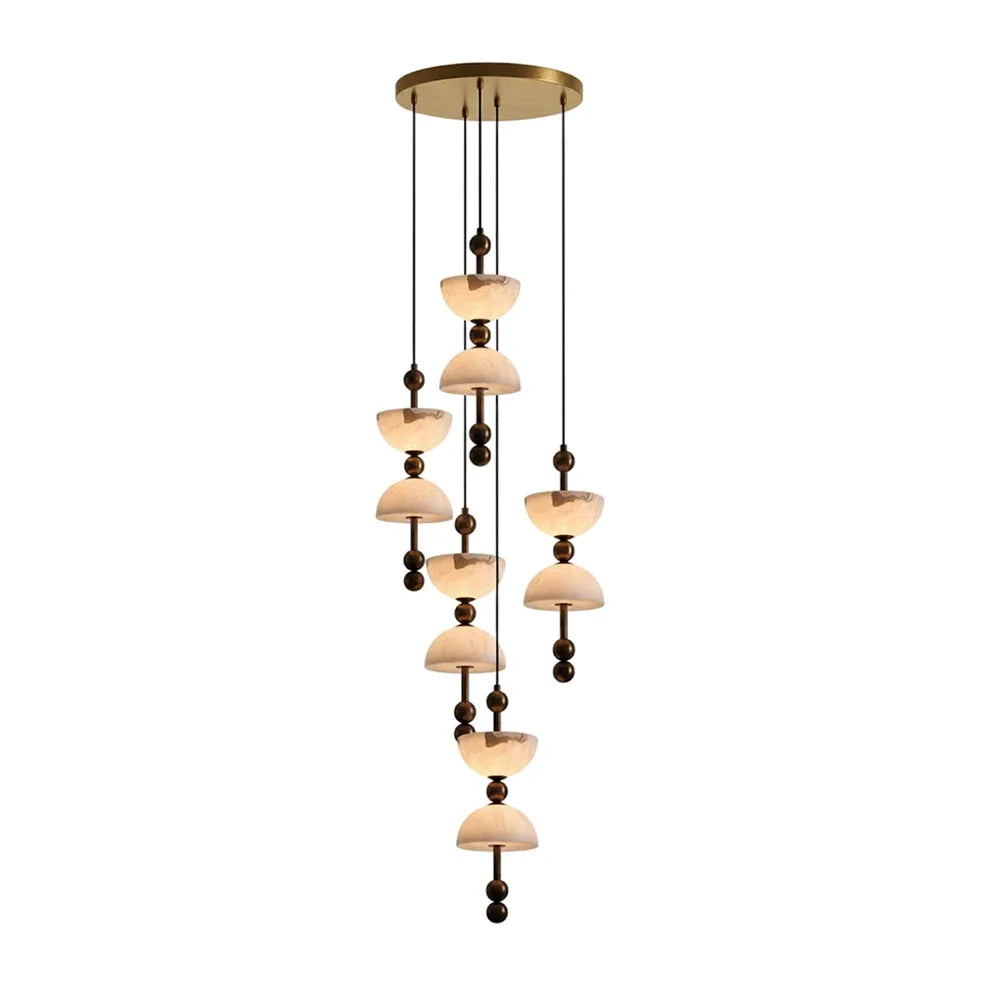 Hourglass Duo Alabaster Pendant Lamp