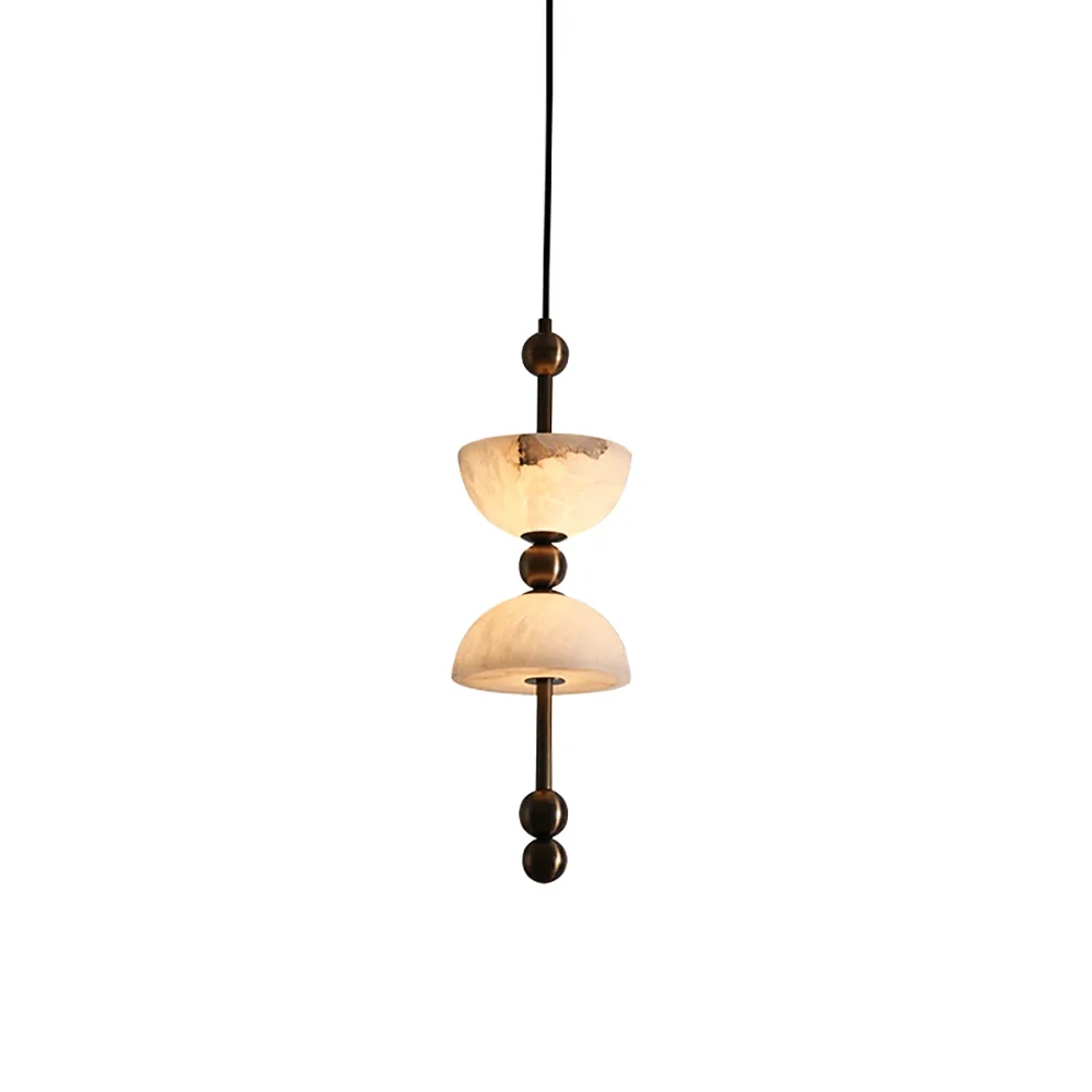 Hourglass Duo Alabaster Pendant Lamp
