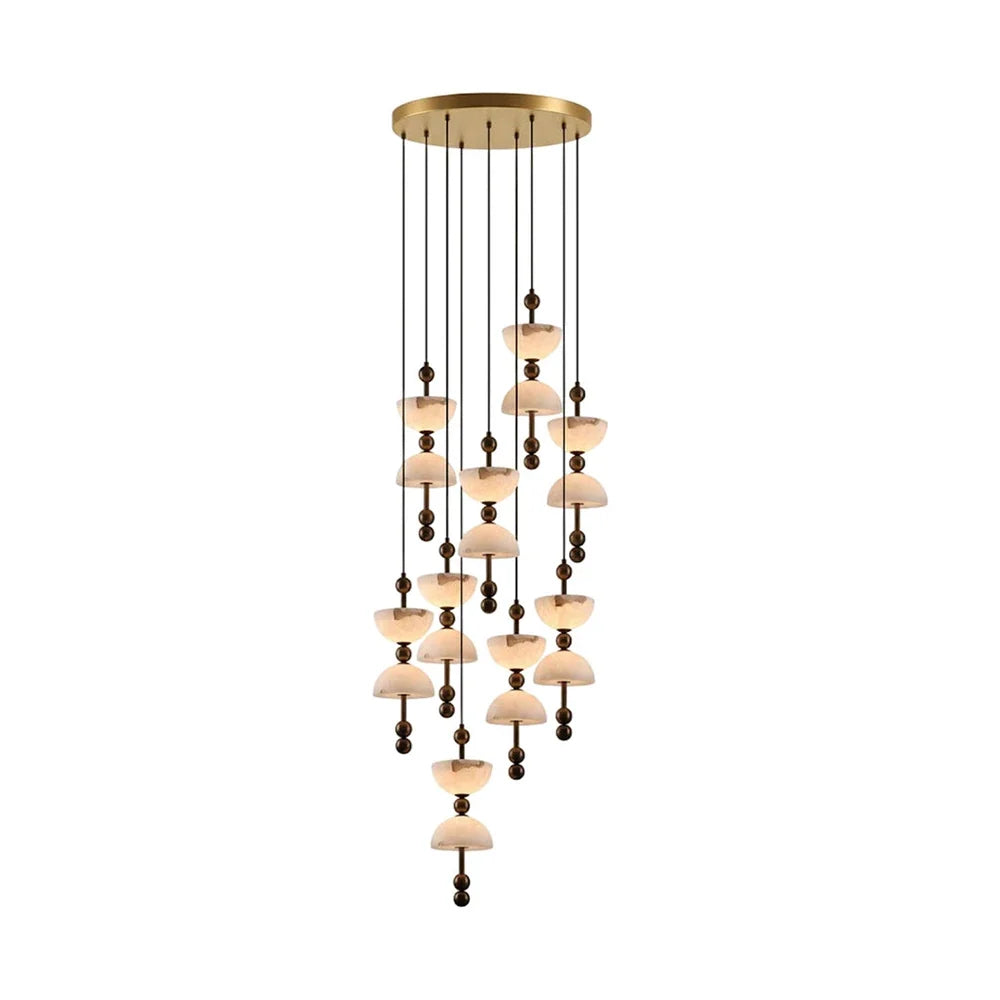 Hourglass Duo Alabaster Pendant Lamp