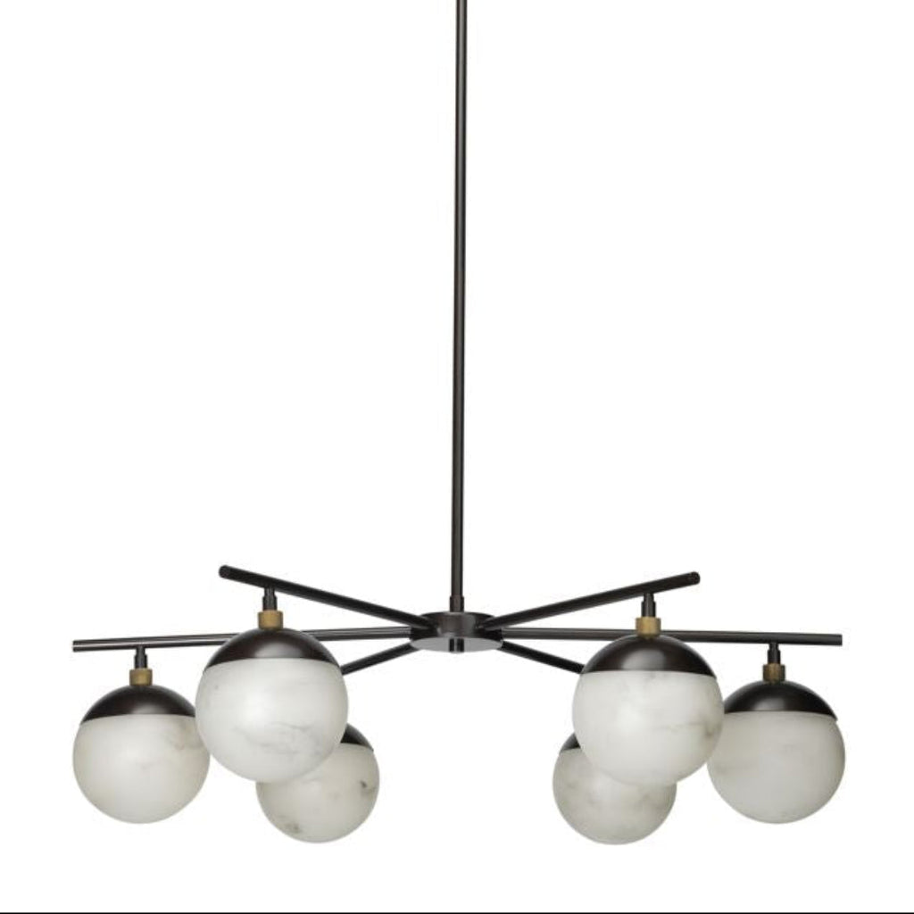 Maelis Alabaster 6 Light Chandelier for Bedroom, Living Room