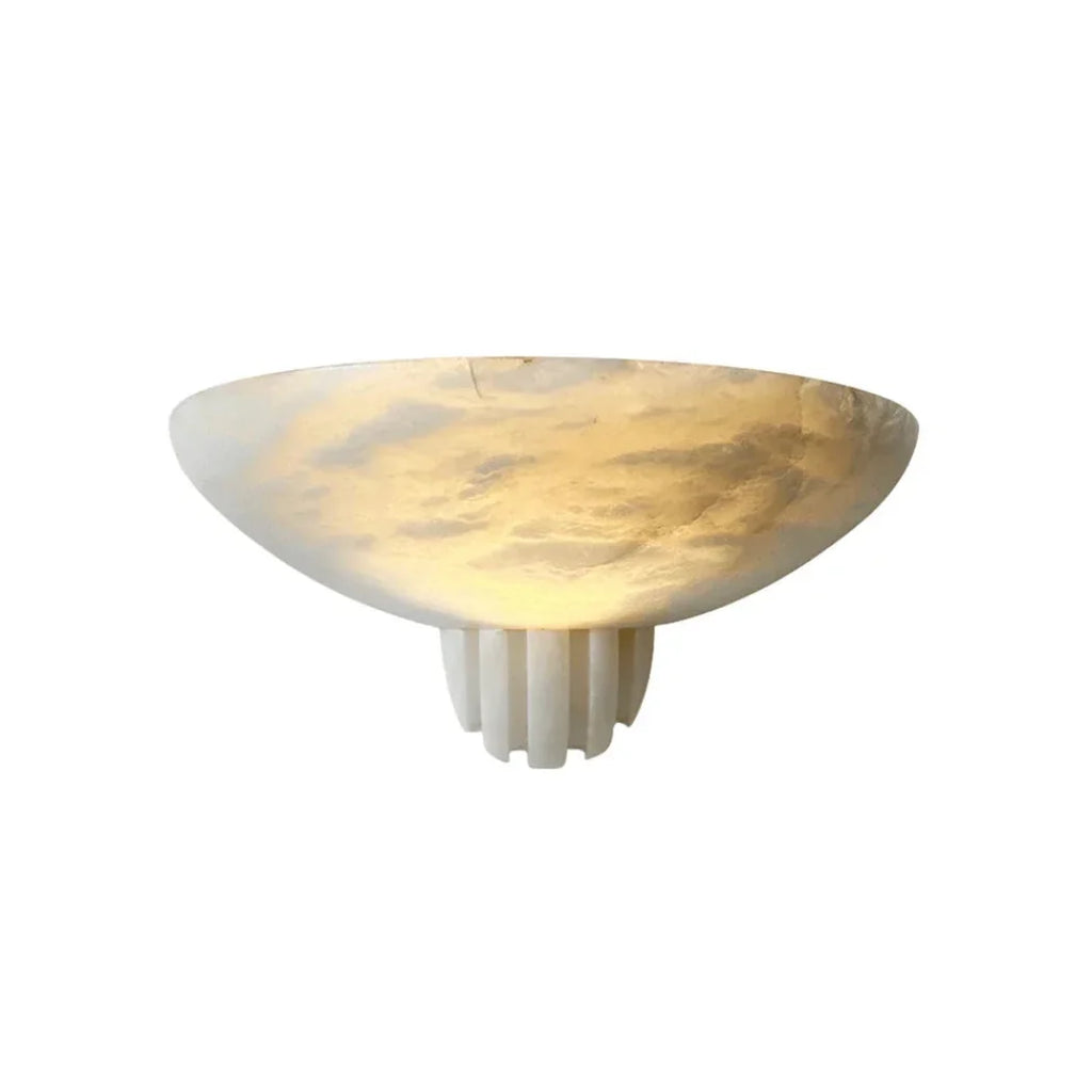 Half-Moon Rare Alabaster Art Wall Lamp