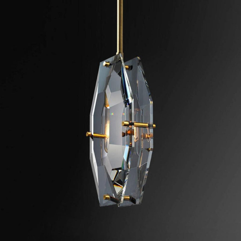 Modern Faceted Crystal Pendant