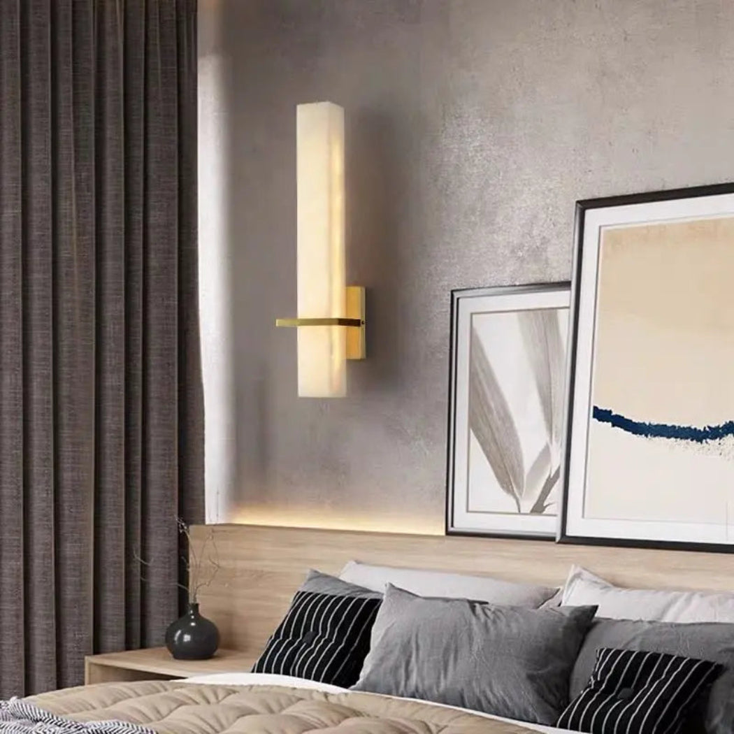 Selene Alabaster Bedroom Wall Sconces Light Fixture