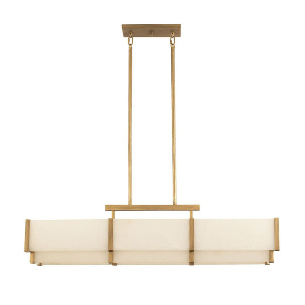 Coralline Alabaster Linear Chandelier