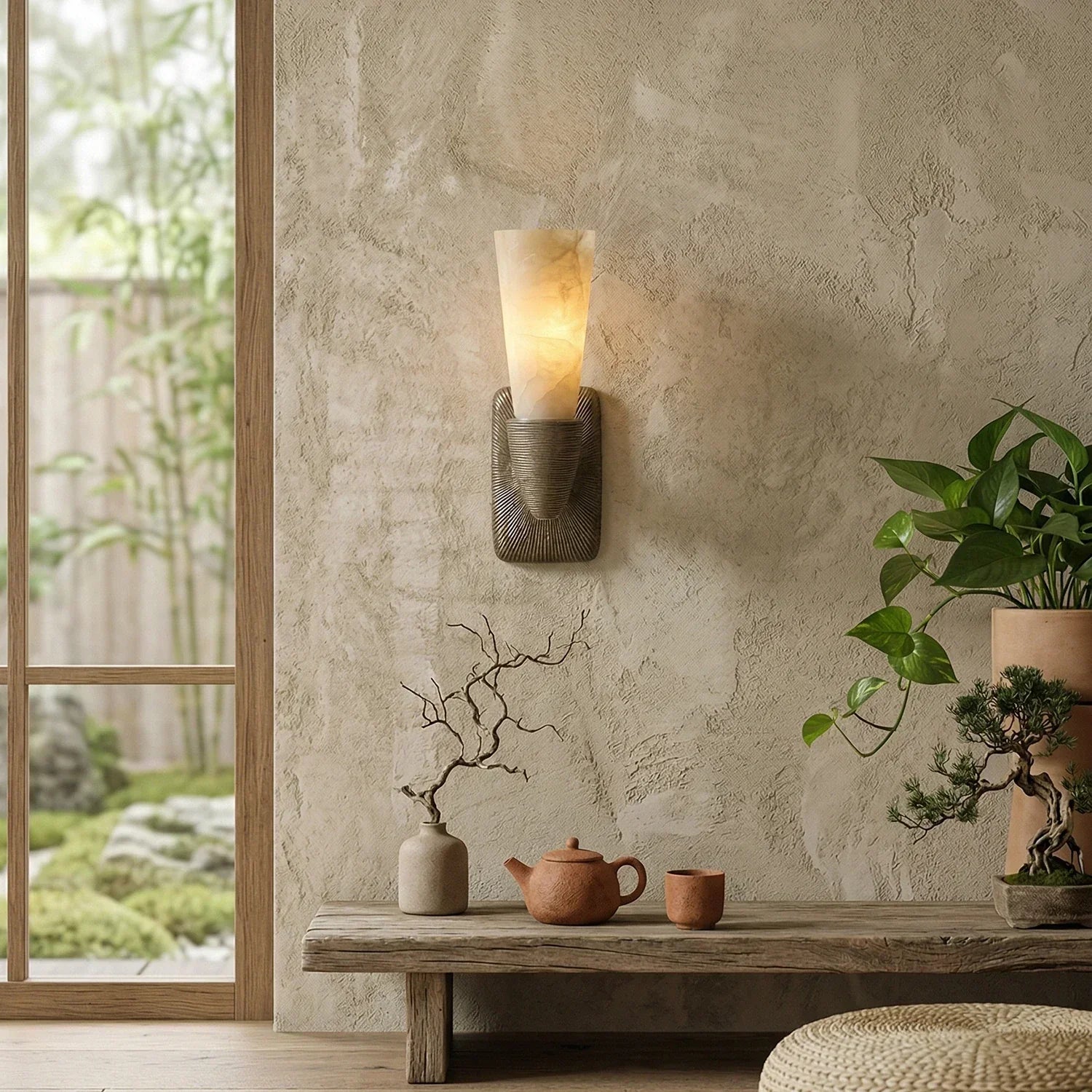 Twist Tapered Alabaster Wall Sconce
