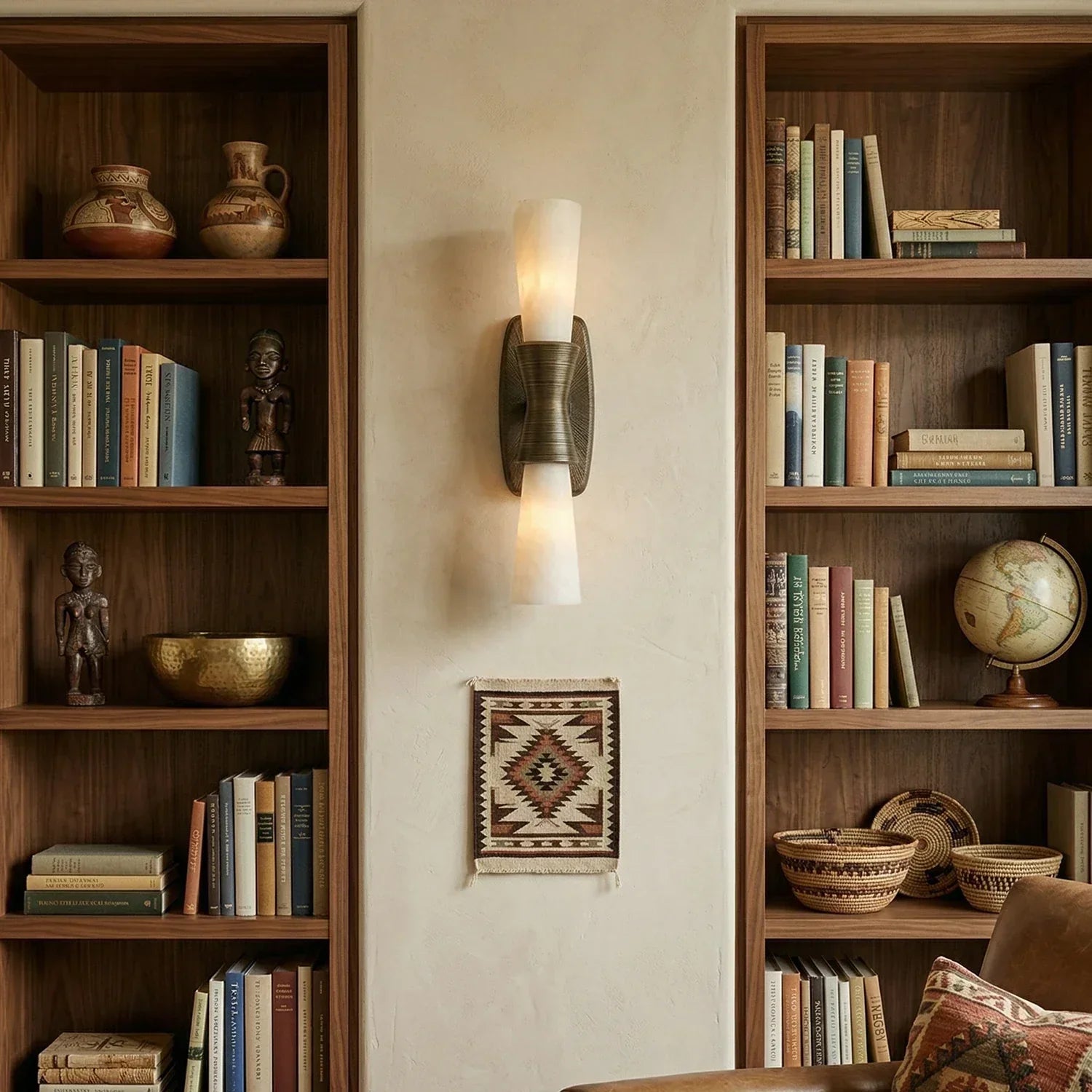 Twist Tapered Alabaster Wall Sconce