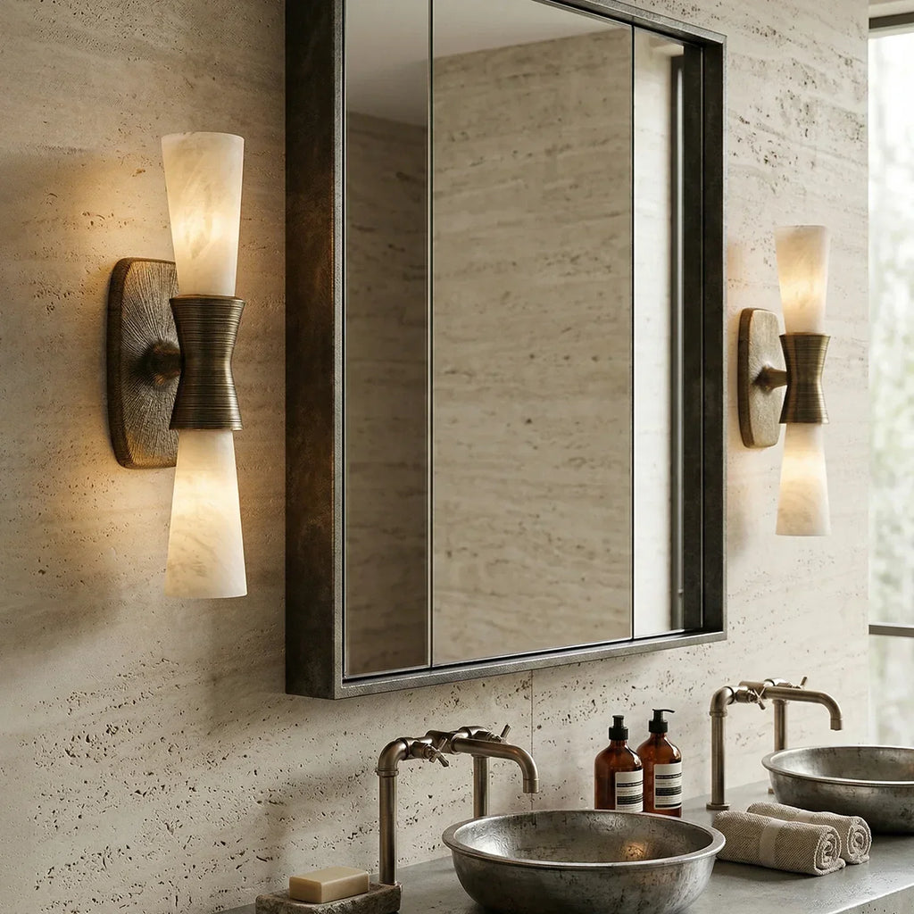 Twist Tapered Alabaster Wall Sconce